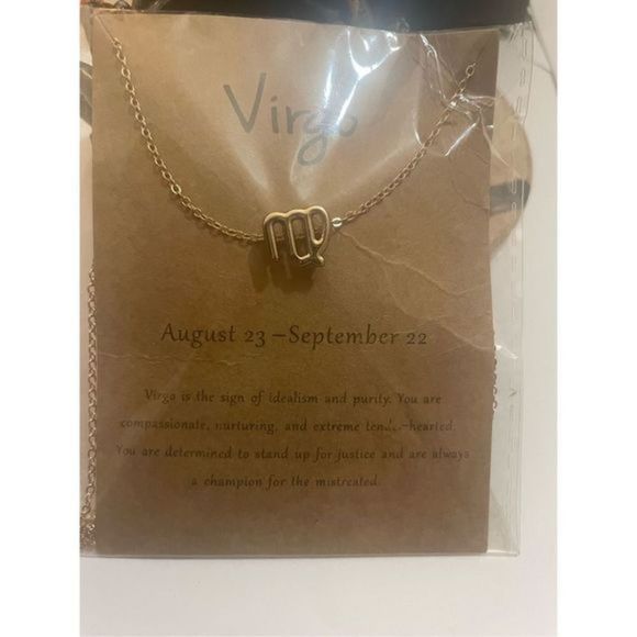 Virgo GOLD ZODIAC STAR SIGN HOROSCOPE NECKLACE - Picture 6 of 10